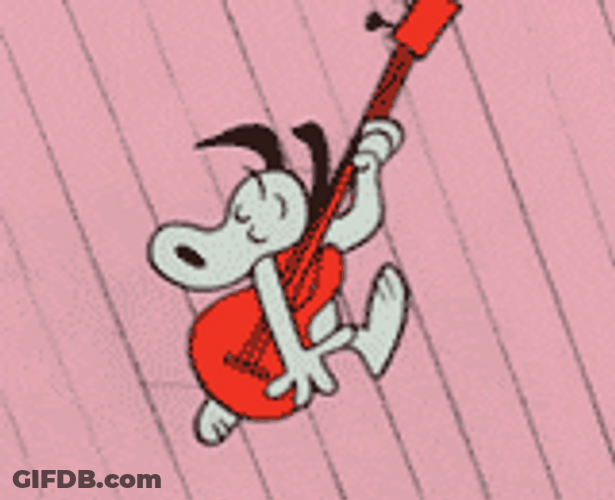 Snoopy Christmas Playing Guitar GIF
