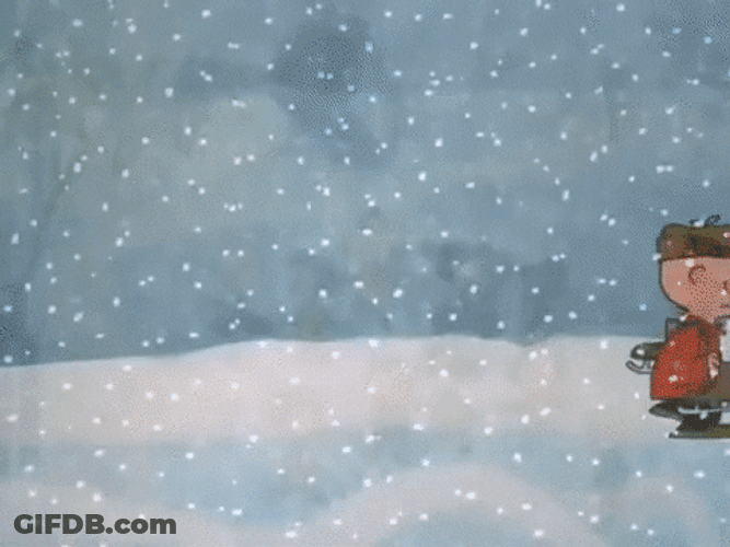 Snoopy Christmas Skating With Friends GIF