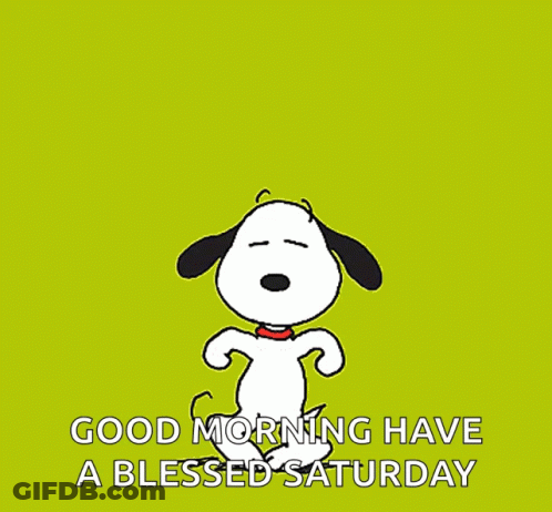 Snoopy Dancing Good Morning Have A Blessed Saturday GIF