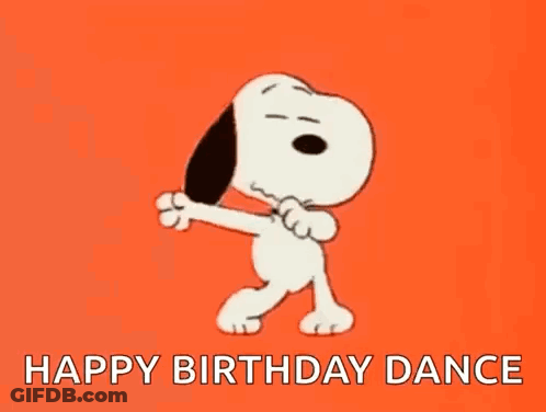 Snoopy Dancing Happy Birthday GIF