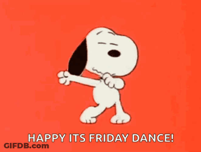 Snoopy Dancing Happy Friday GIF
