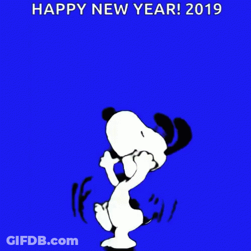 Snoopy Dancing Happy New Year 2019 GIF