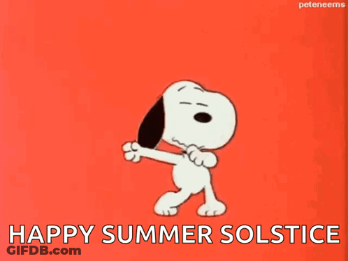 Snoopy Dancing Happy Summer Solstice GIF