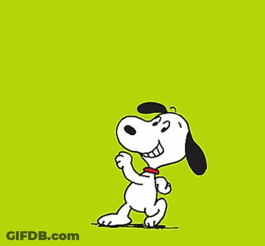 Snoopy Dancing Lime Green GIF