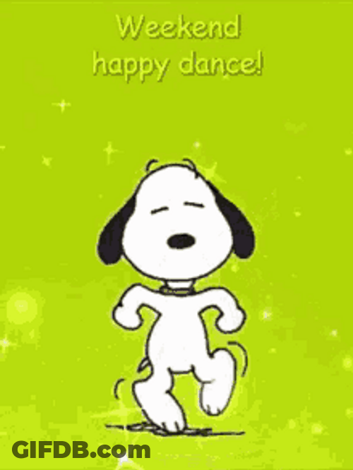 Snoopy Dancing Weekend GIF