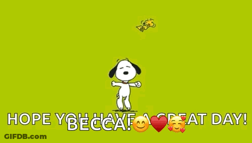 Snoopy Dancing With Bee GIF