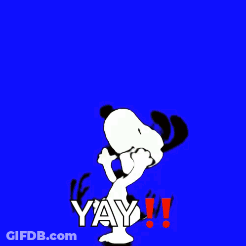 Snoopy Dancing With Yay GIF