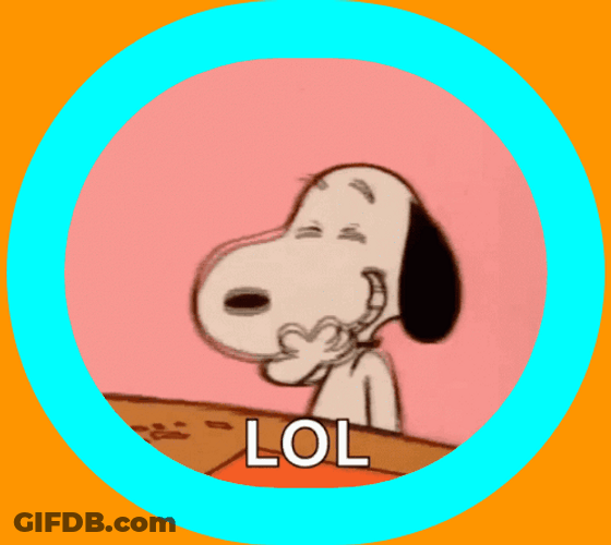 Snoopy Dog Laughing Silently GIF