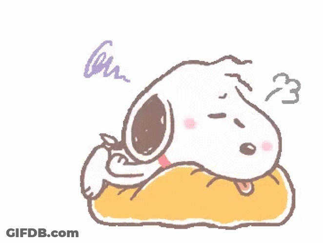 Snoopy Dog Tired GIF