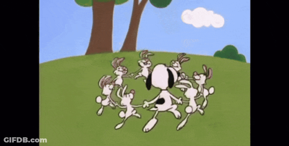 Snoopy Easter Bunny GIF