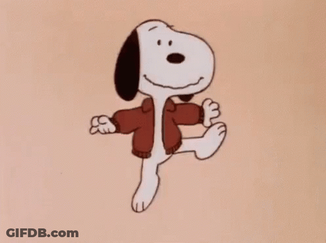 Snoopy Feeling Good GIF