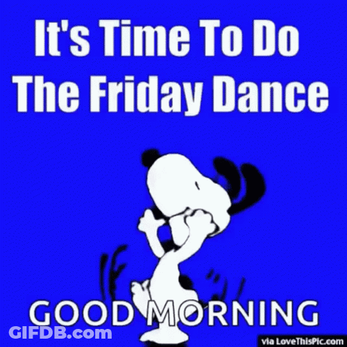 Snoopy Friday Good Morning Dance GIF