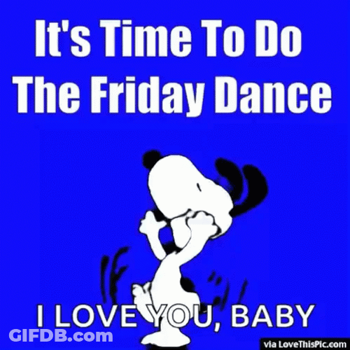 Snoopy Friday I Love You Baby Dance GIF