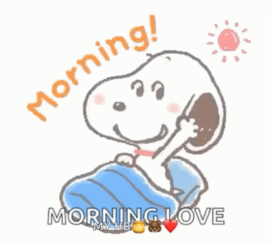 Snoopy Good Morning Love GIF