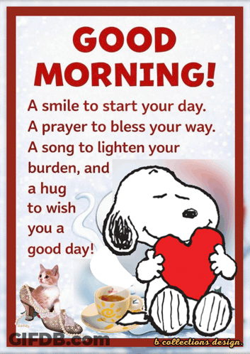 Snoopy Good Morning Poster GIF
