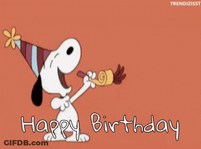 Snoopy Greeting It's Your Birthday GIF