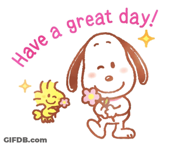 Snoopy Have A Wonderful Day GIF