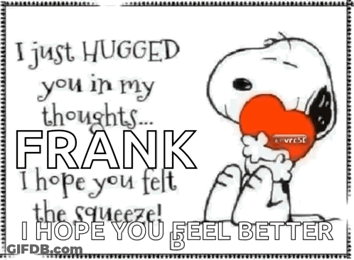 Snoopy Holding Heart I Just Hugged You In My Thoughts Frank GIF