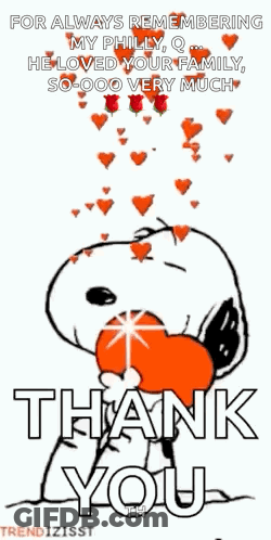 Snoopy Holding Heart Saying Thank You GIF