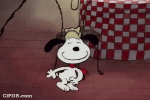 Snoopy Holding Heart With Hearts Coming Out Of Mouth GIF