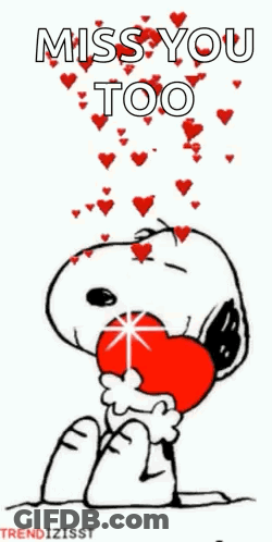 Snoopy Holding Red Heart GIF