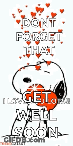 Snoopy Holding Red Heart Saying Don't Forget I Love You Lots GIF