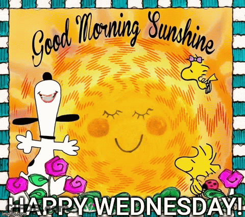 Snoopy Holding Sign Have A Nice Day Happy Wednesday GIF