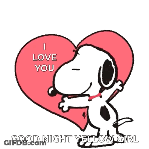 Snoopy Hugging Heart Saying I Love You GIF