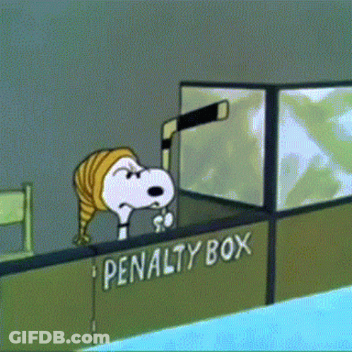 Snoopy In Penalty Box GIF