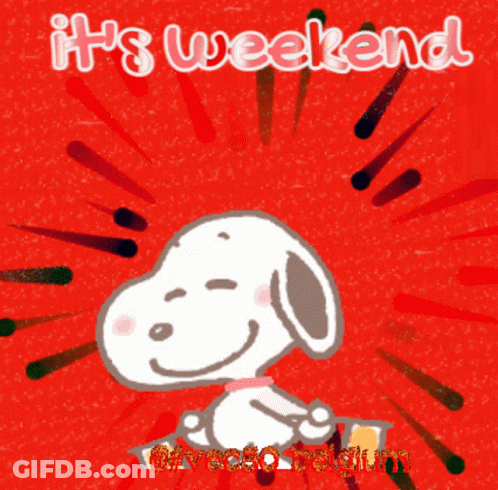 Snoopy It's Weekend GIF