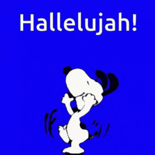 Snoopy Jumping Hallelujah Meme GIF