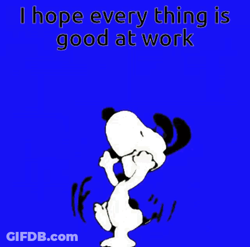 Snoopy Jumping With Hope At Work GIF