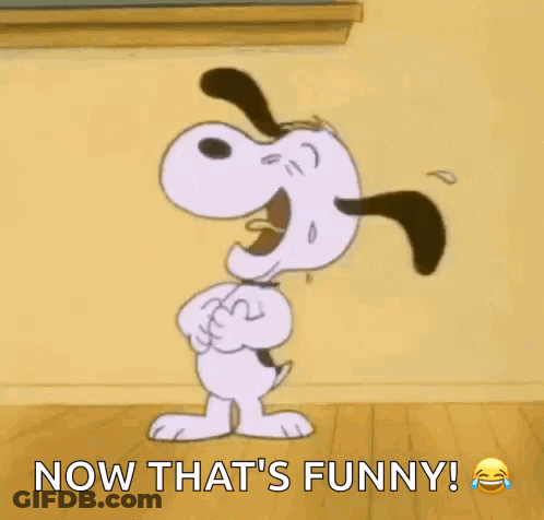 Snoopy Laughing Now That's Funny GIF