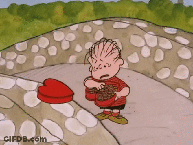 Snoopy Linus Heartbroken On Valentines Day GIF