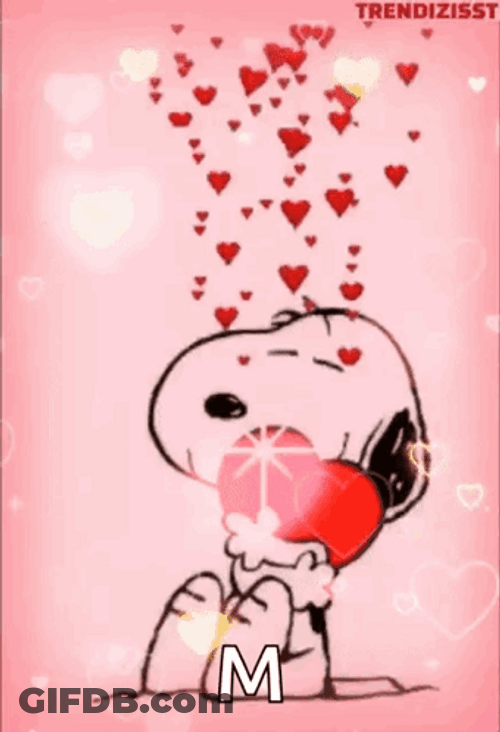 Snoopy Loves M GIF