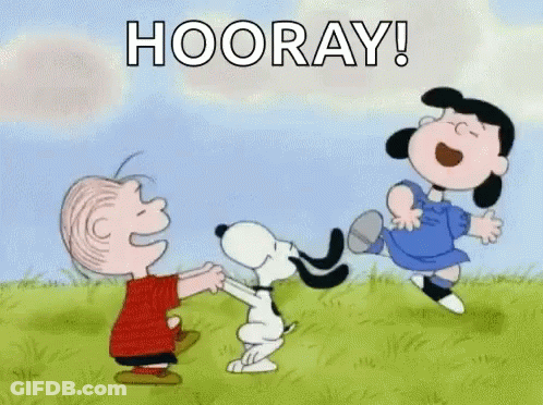 Snoopy Lucy And Linus Dancing Hooray GIF
