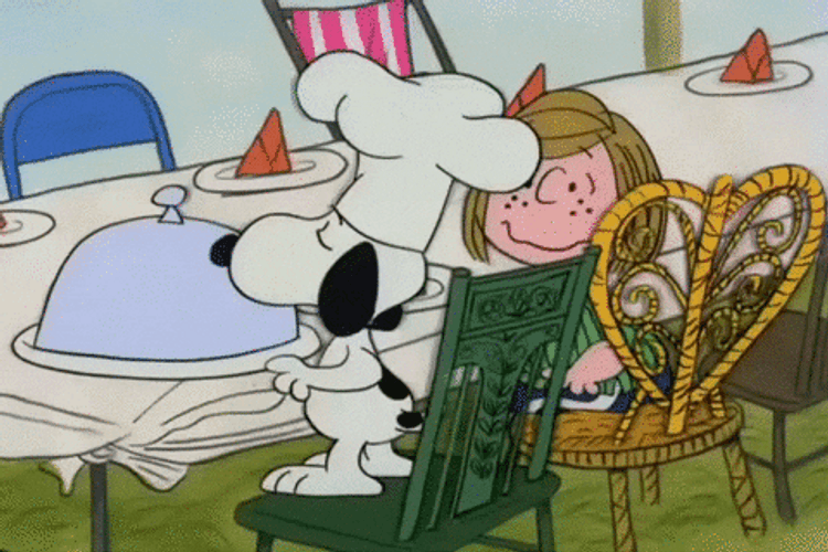 Snoopy Master Chef Happy Thanksgiving Charlie Brown GIF