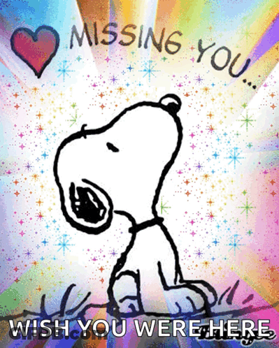 Snoopy Missing You Wish You Were Here GIF