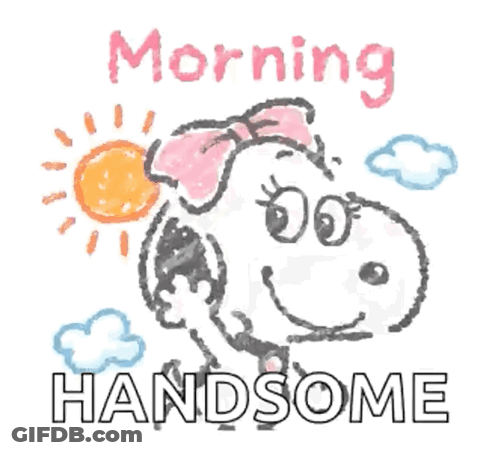 Snoopy Morning Handsome GIF