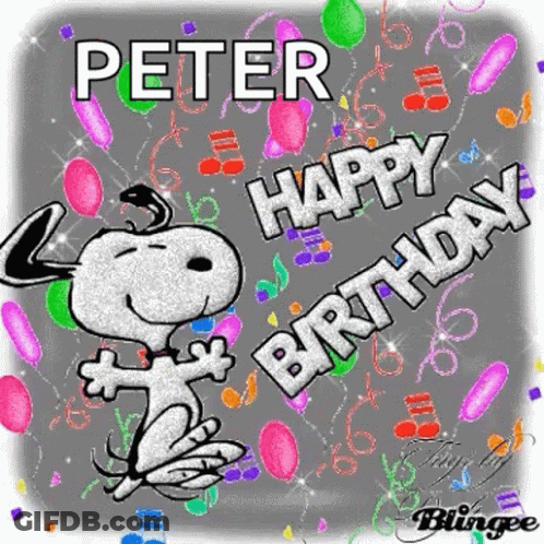 Snoopy Peter Happy Birthday GIF
