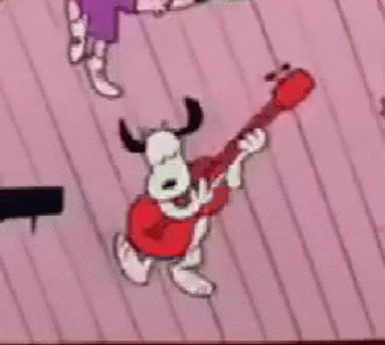 Snoopy Playing Guitar GIF