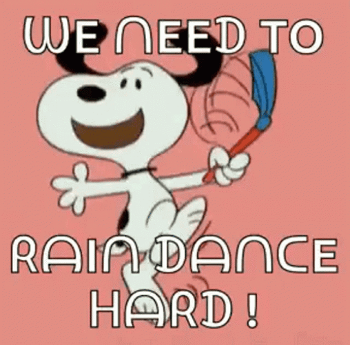 Snoopy Rain Dance Hard GIF