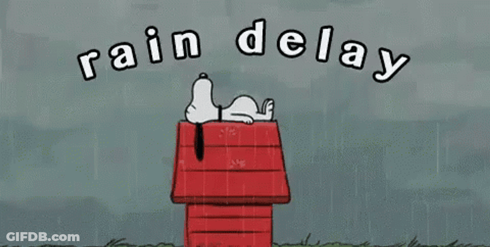 Snoopy Rain Delay GIF