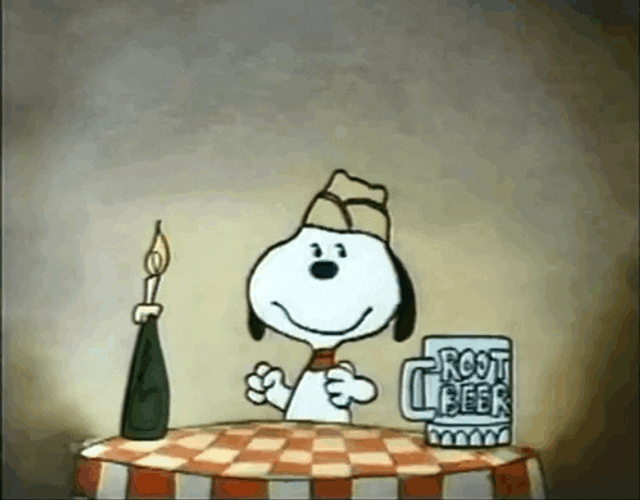 Snoopy Root Beer Foam GIF