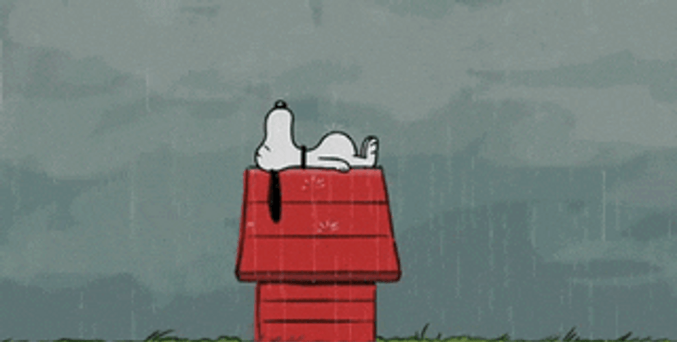 Snoopy Sad World GIF