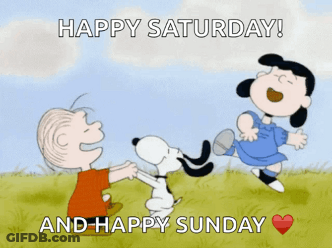 Snoopy Saturday And Sunday GIF