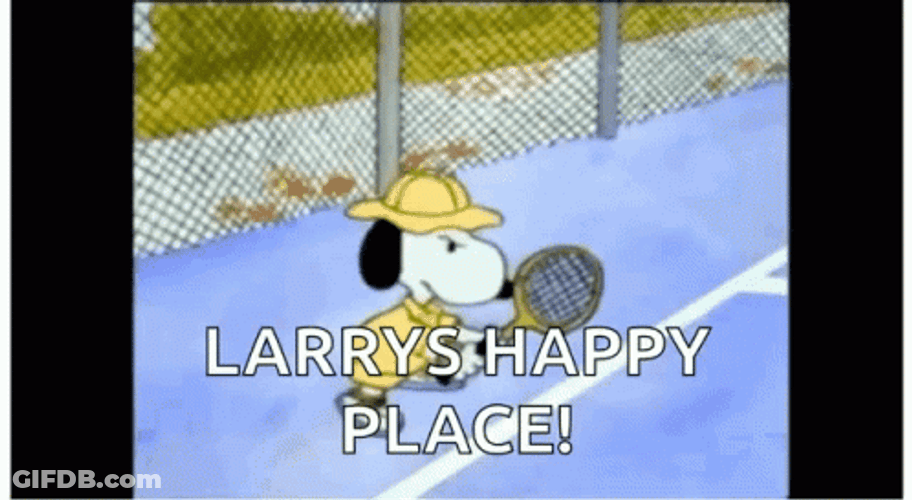 Snoopy Saturday Playing Tennis GIF