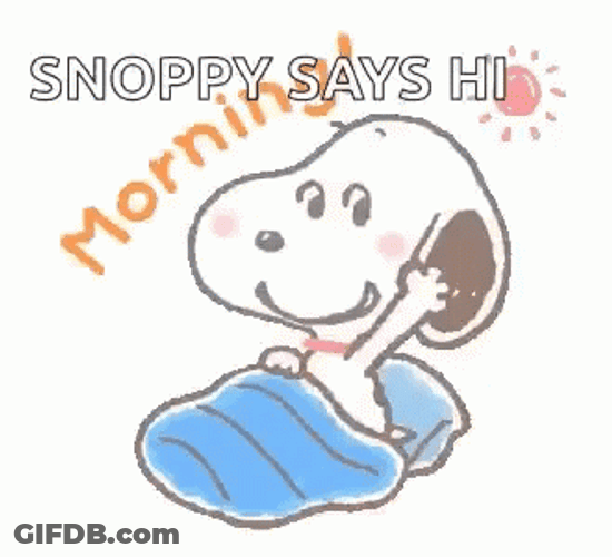Snoopy Saturday Says Hi GIF