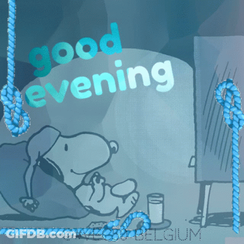 Snoopy Saying Good Evening GIF