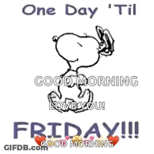Snoopy Saying Good Morning Love You Friday GIF